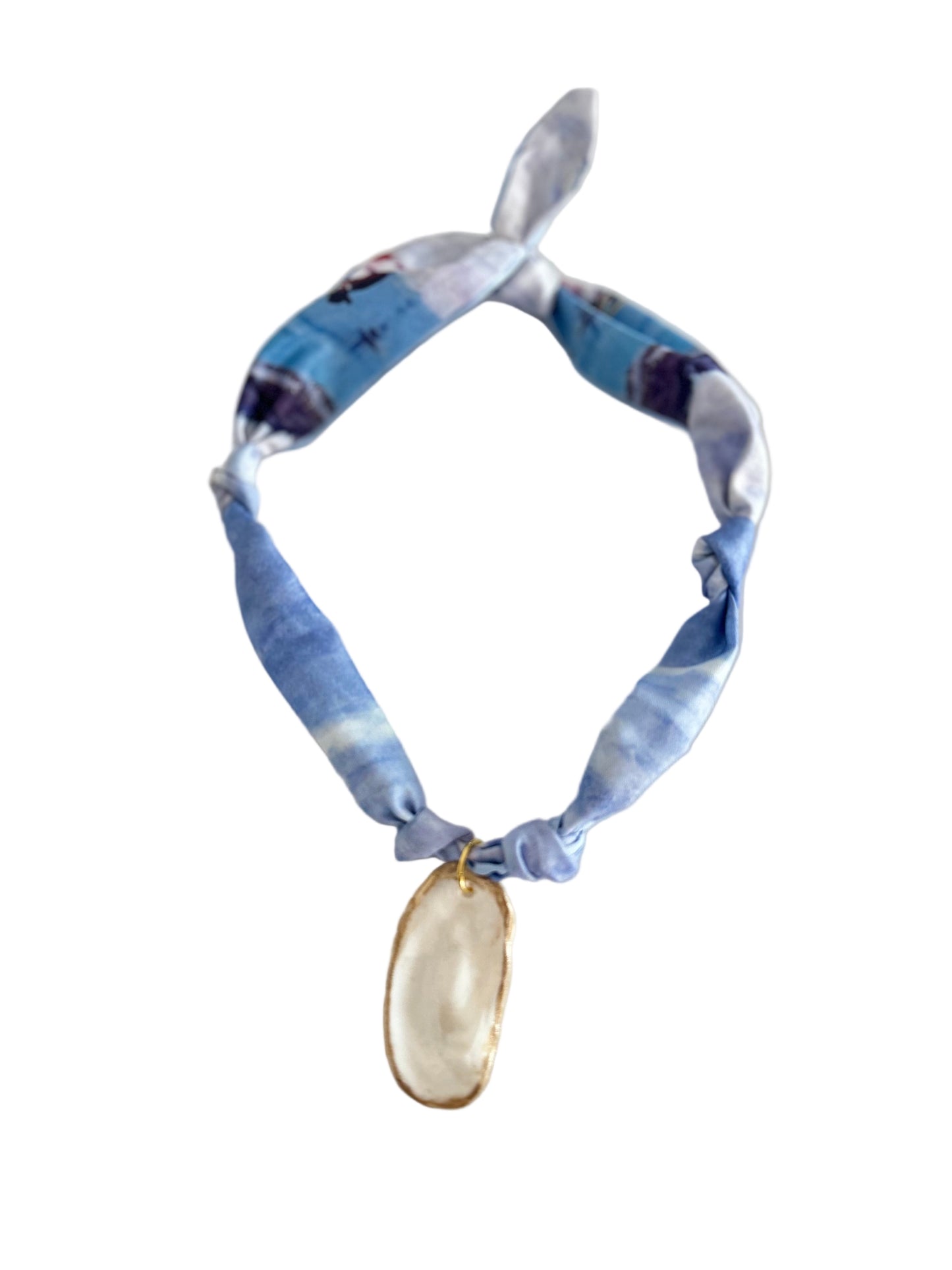 Knotted Scarf + Oyster Necklace | Watercolor Art