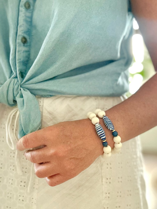 White Caps Nautical bracelet