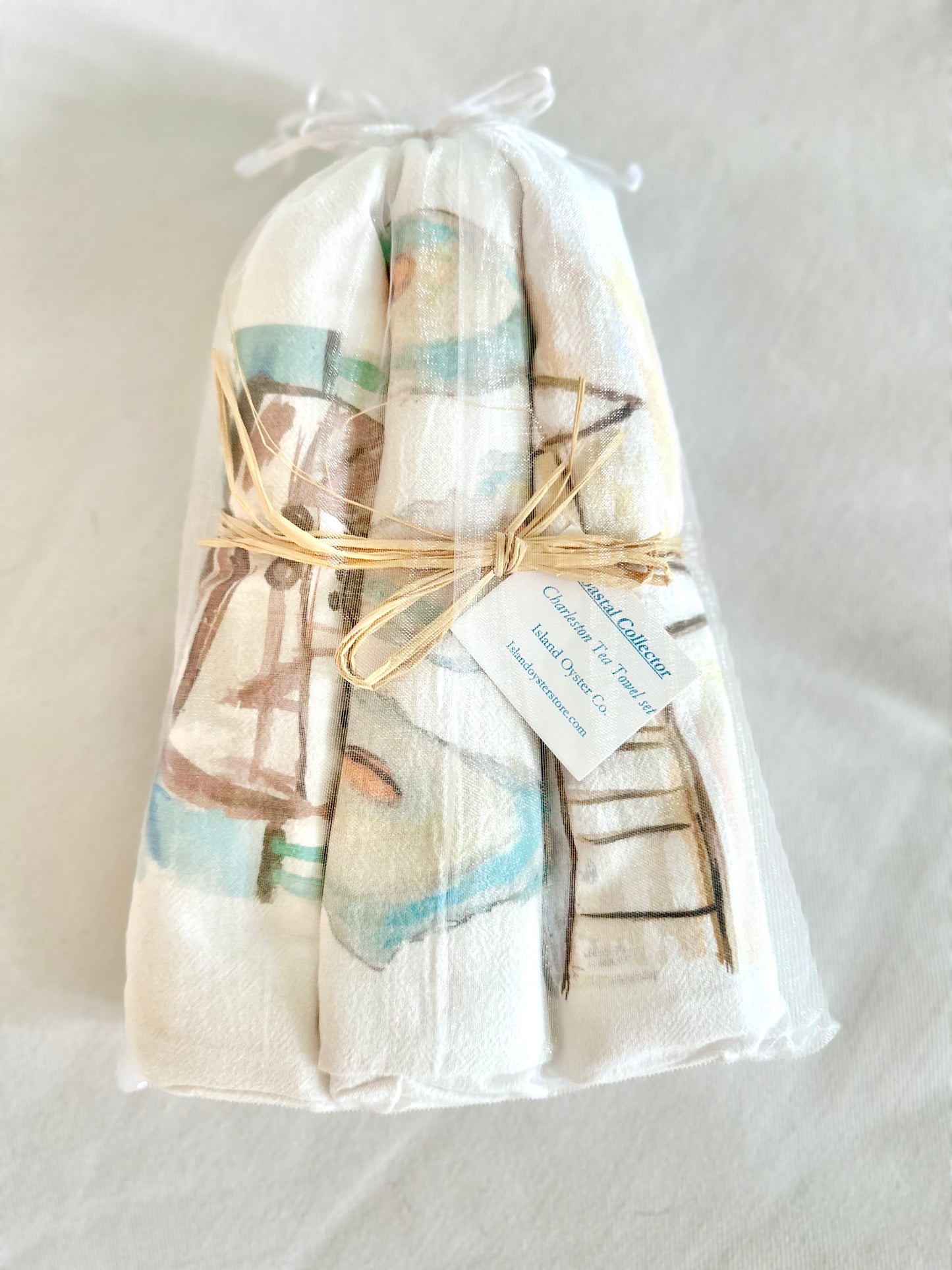 Tea Towel Gift Set with Oyster Shucker