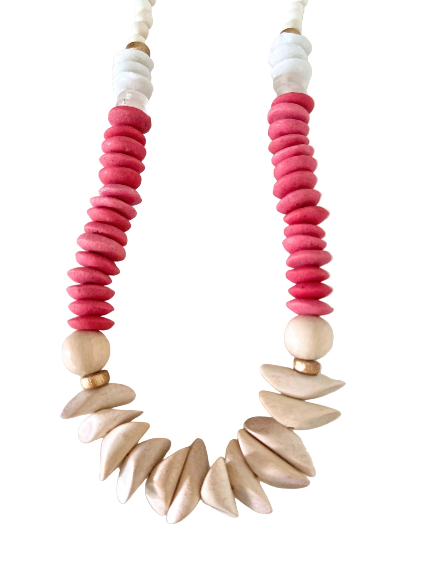 Saltwater Long Beaded Statement Necklace