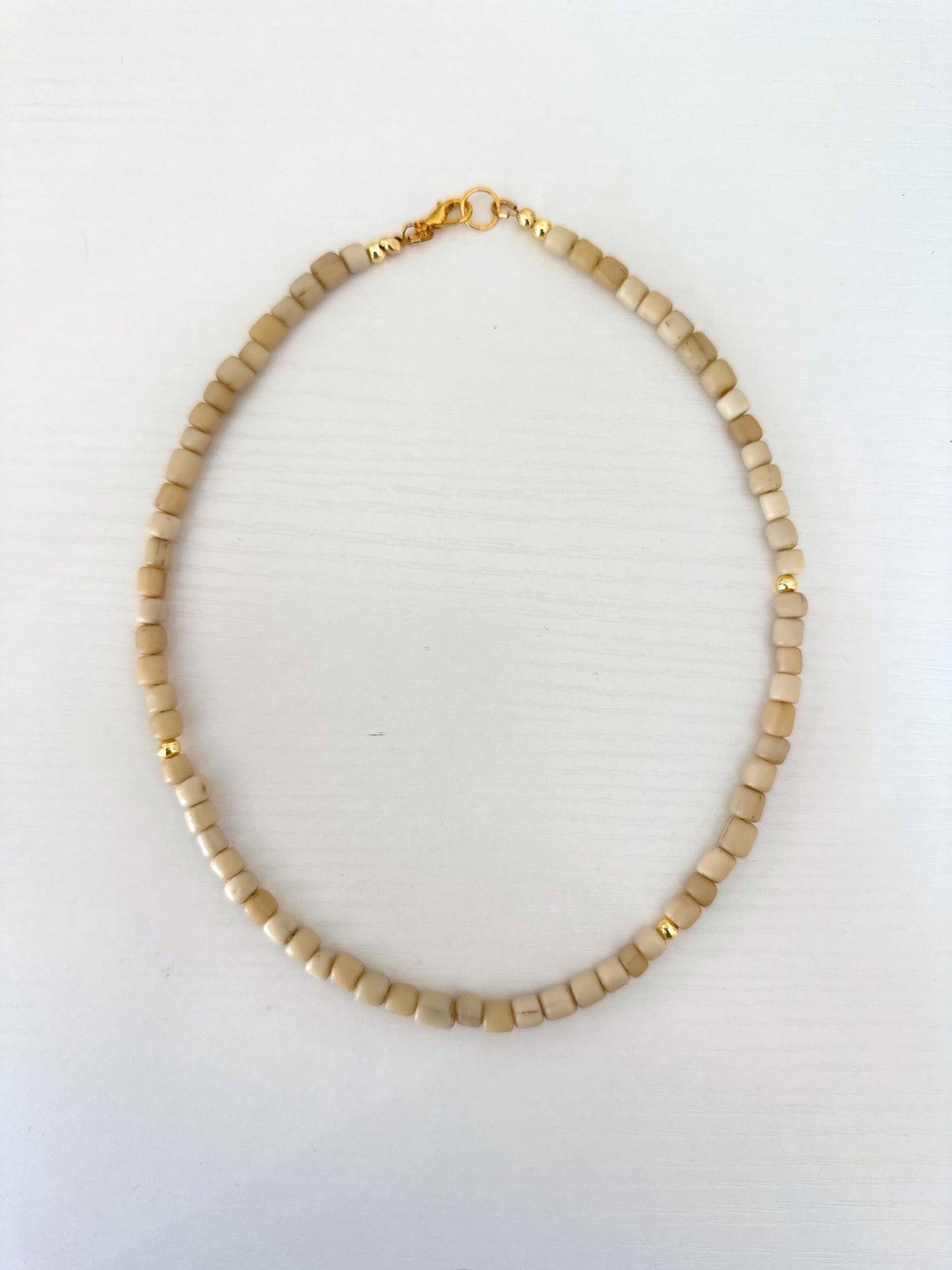 Java + Gold Accent Beaded Necklaces