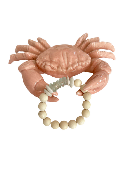 Clear Ashanti Sea Glass Bracelet