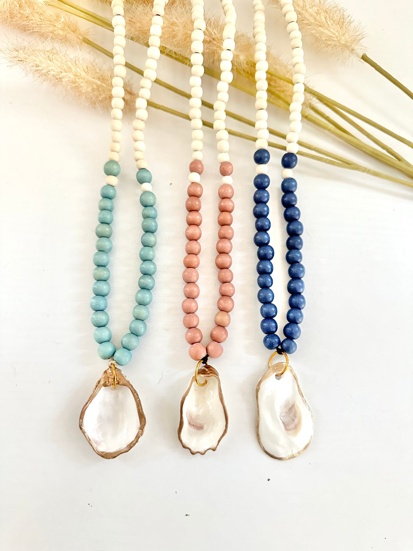 Long Oyster Shell Necklaces