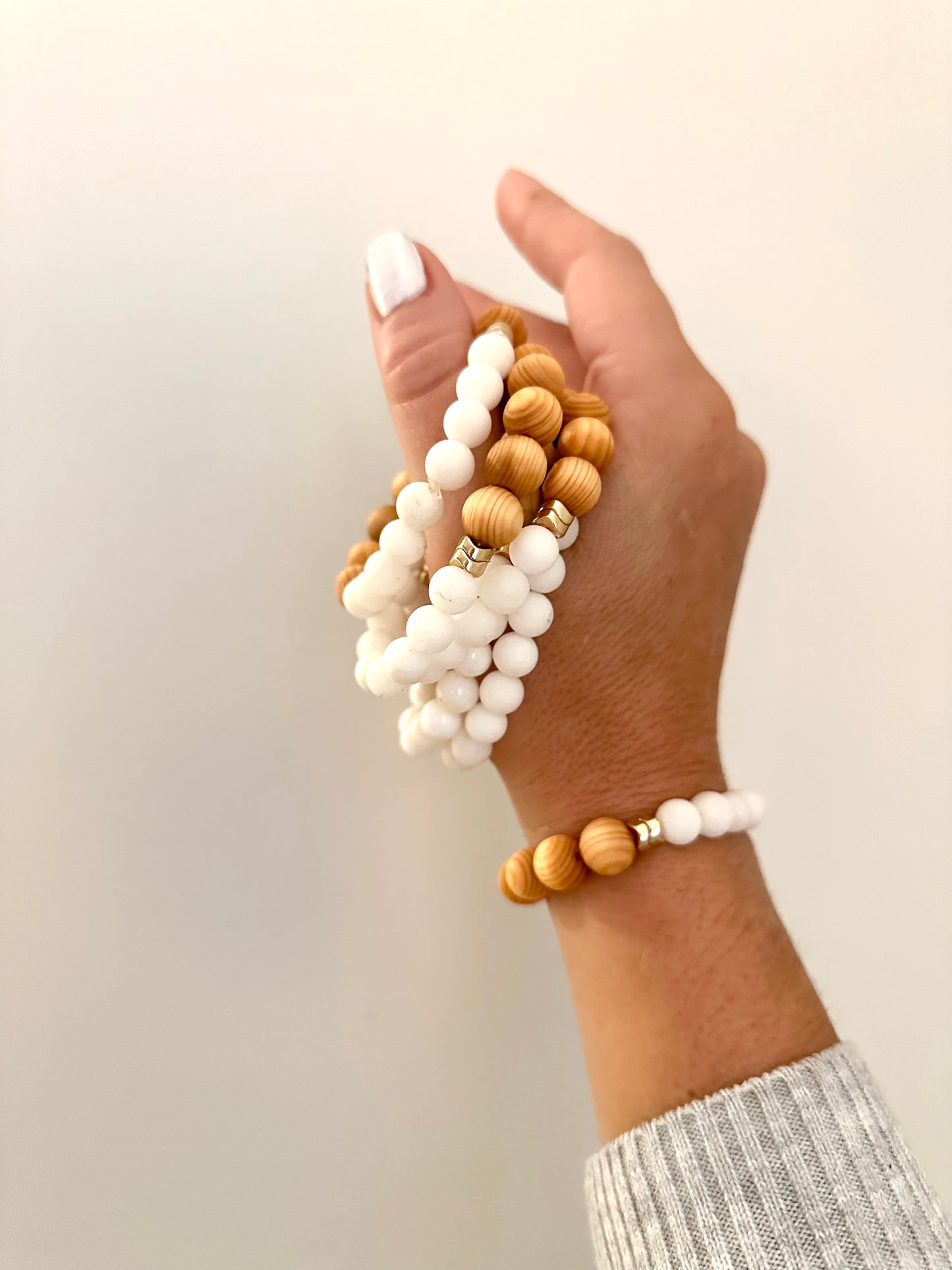 Sandalwood + Shell Bracelet Collection