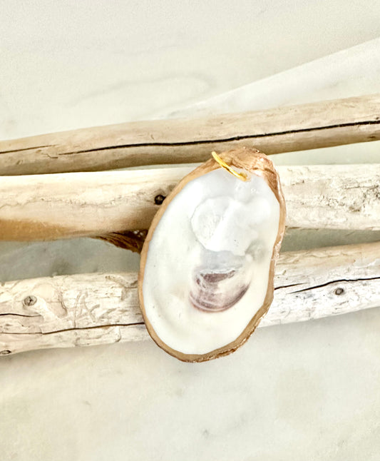 Gilded Oyster Shell Pendant