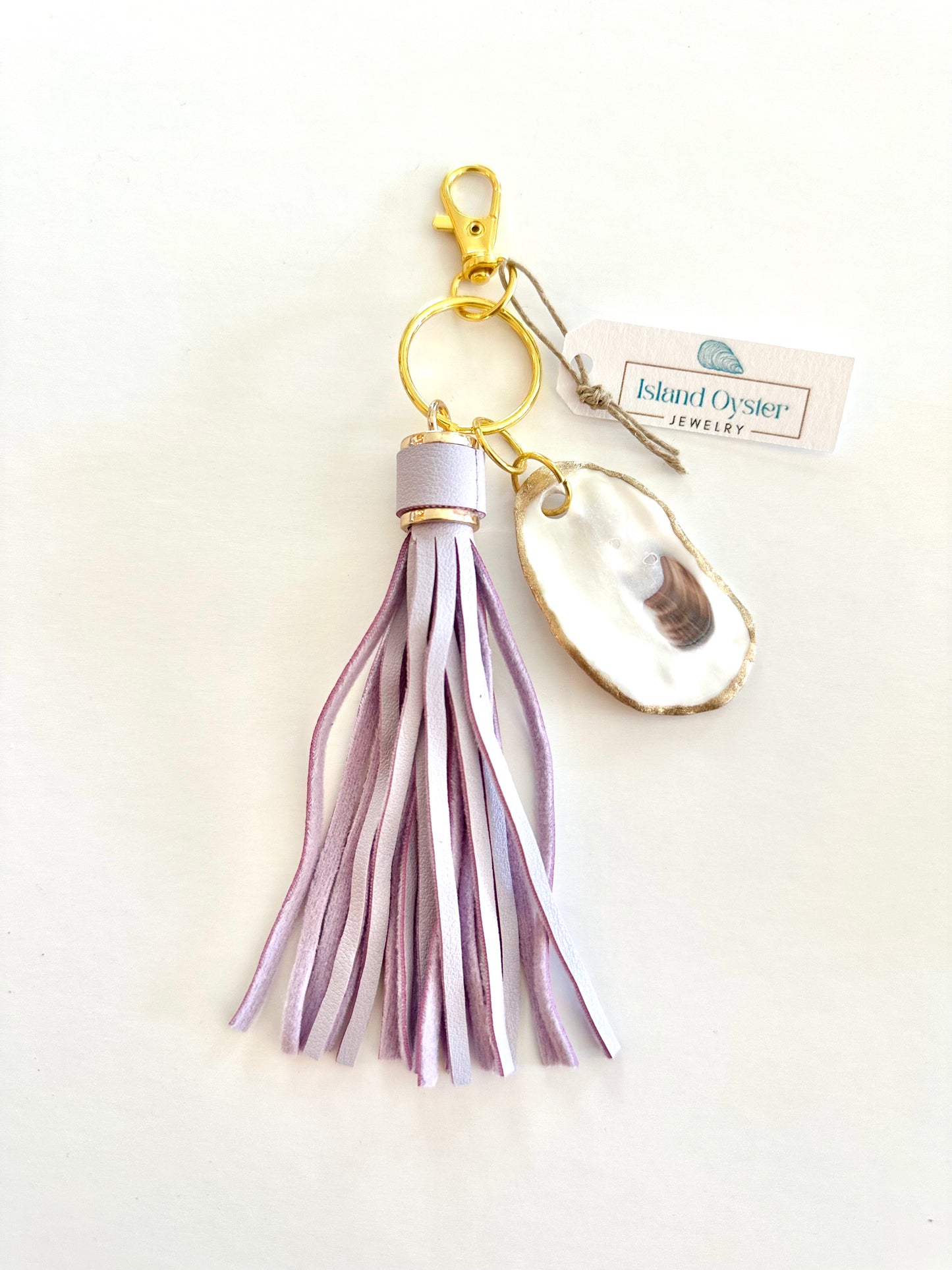 Tassel + Oyster Bag Charm / Keychain