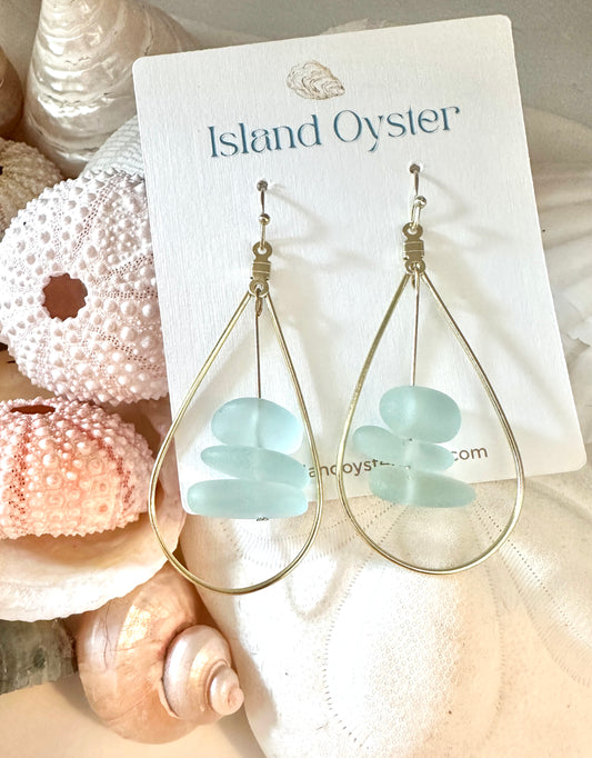 Teardrop Seaglass Earrings