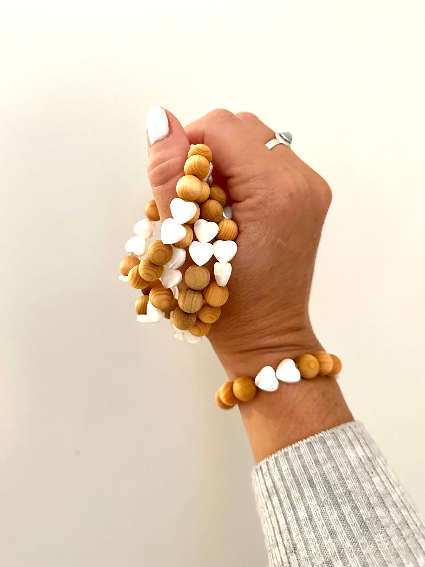 Sandalwood + Shell Bracelet Collection