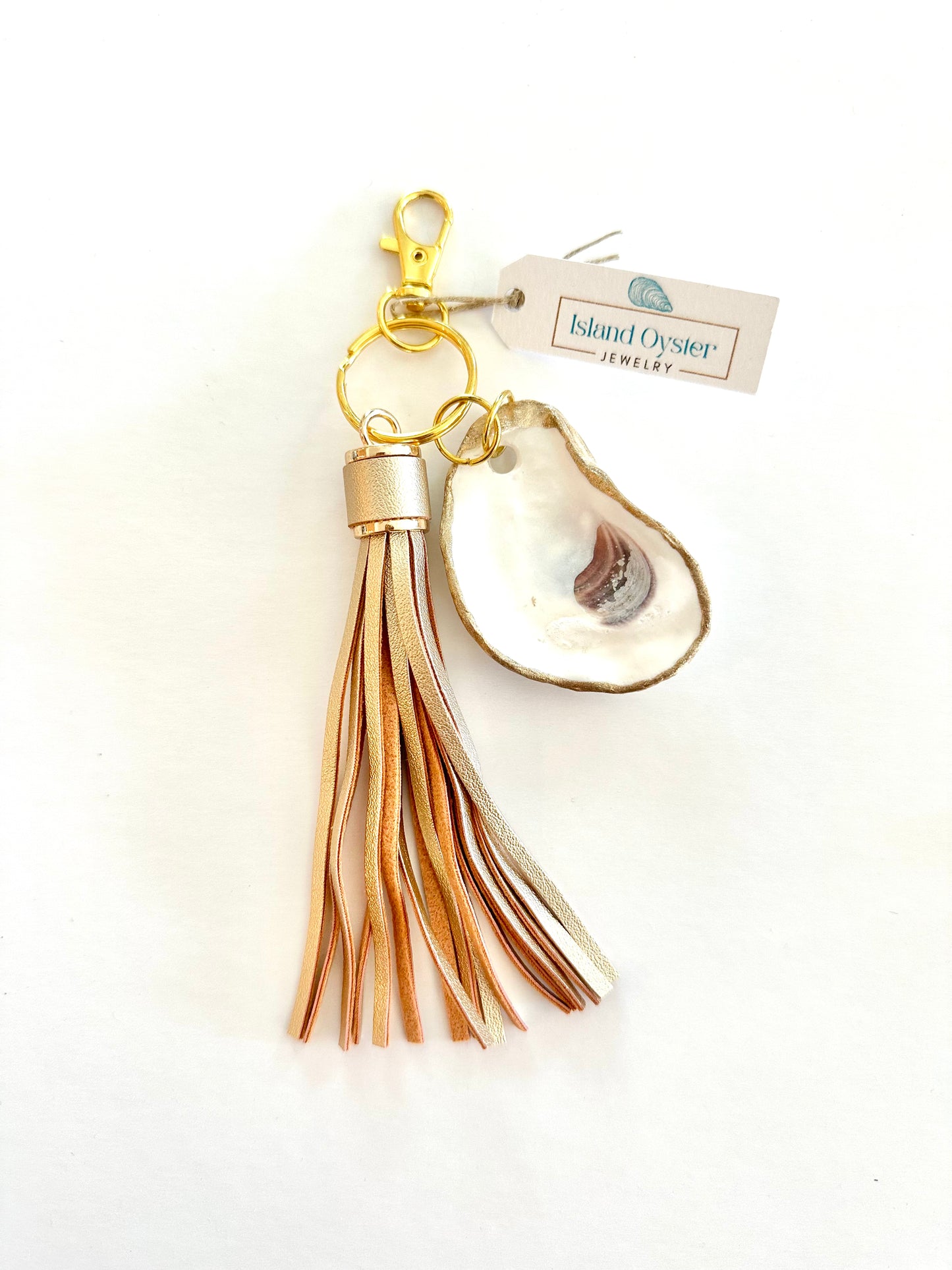 Tassel + Oyster Bag Charm / Keychain