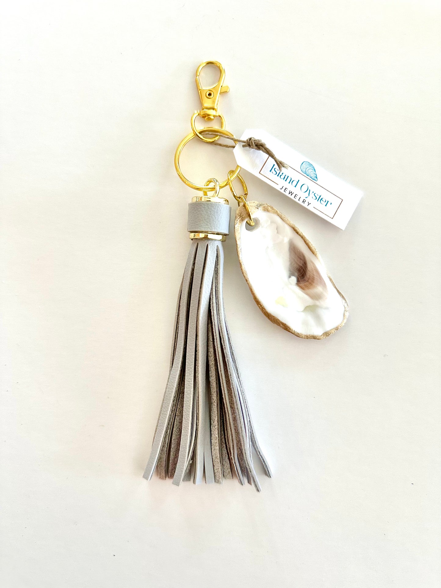 Tassel + Oyster Bag Charm / Keychain