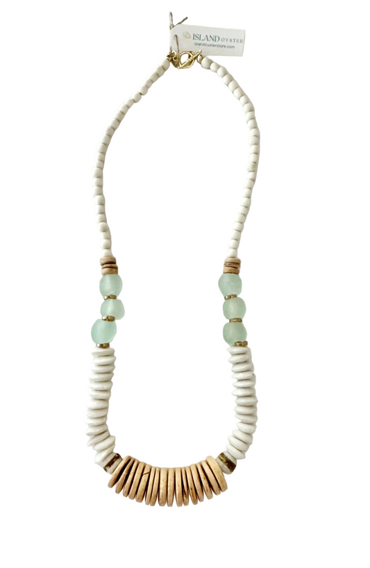 Coastal Nomad Long Beaded Statement Necklace