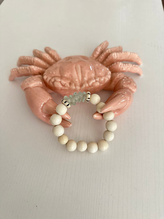 Clear Sea Glass Bracelet