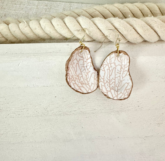 Coral Oyster Shell Earrings | 3 Colors