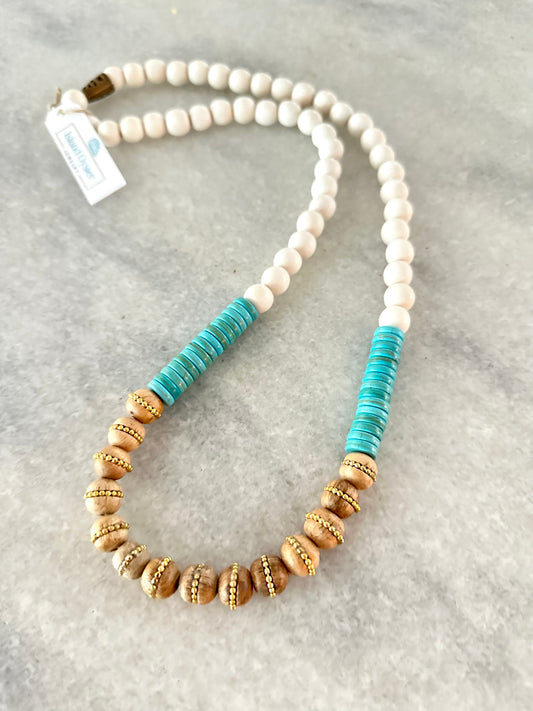 Beaded Coconut Necklace