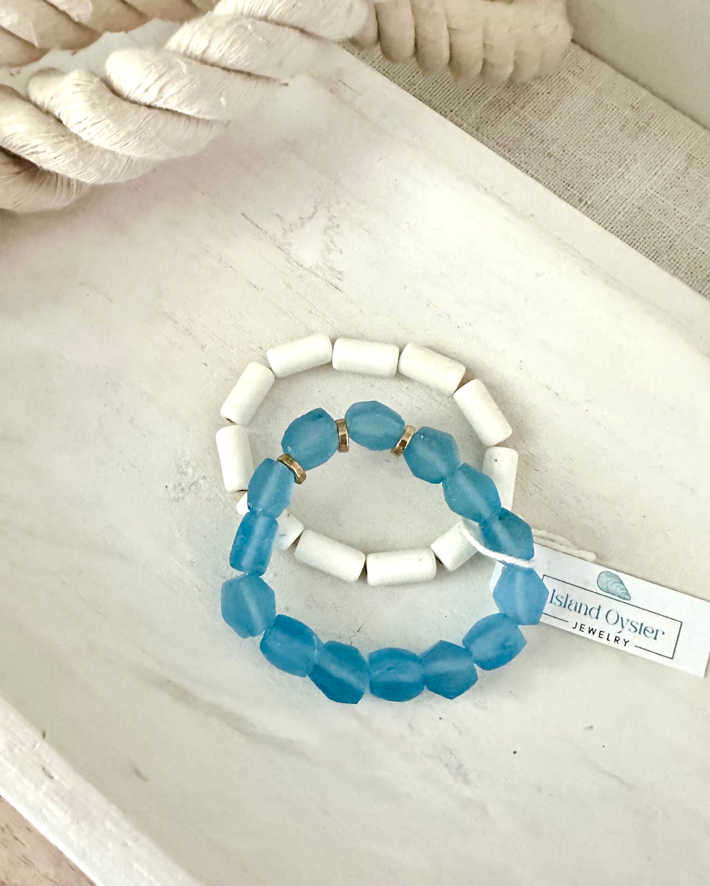 ‘Making Waves’ Sea Glass Bracelet Set | 3 colors