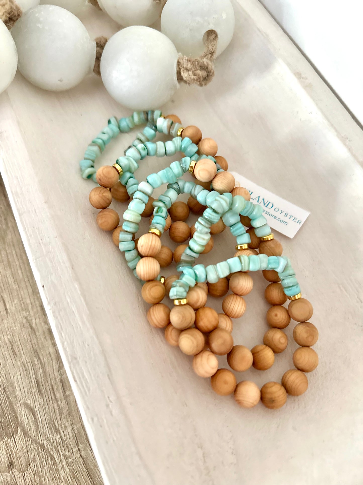 Sandalwood + Turquoise Shell