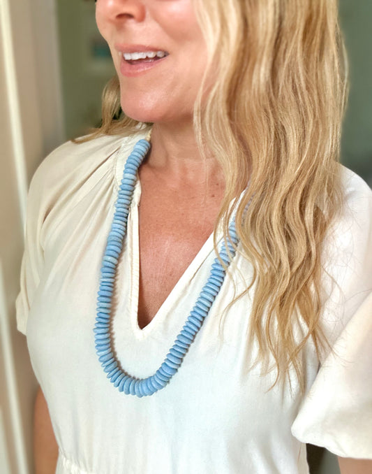 Ashanti Waves Long Statement Necklace