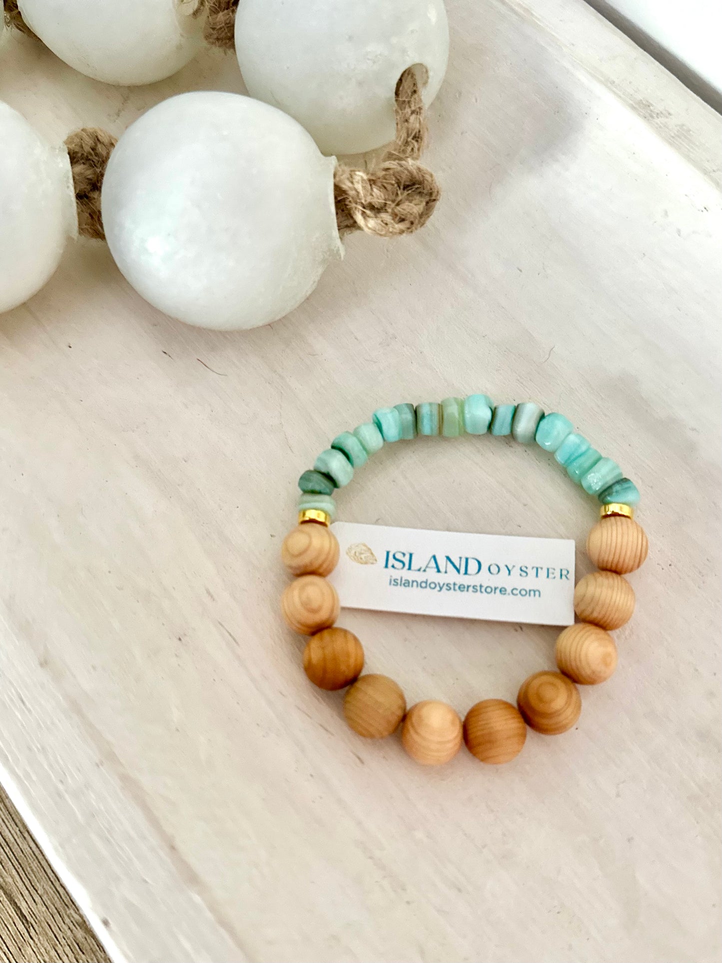 Sandalwood + Turquoise Shell