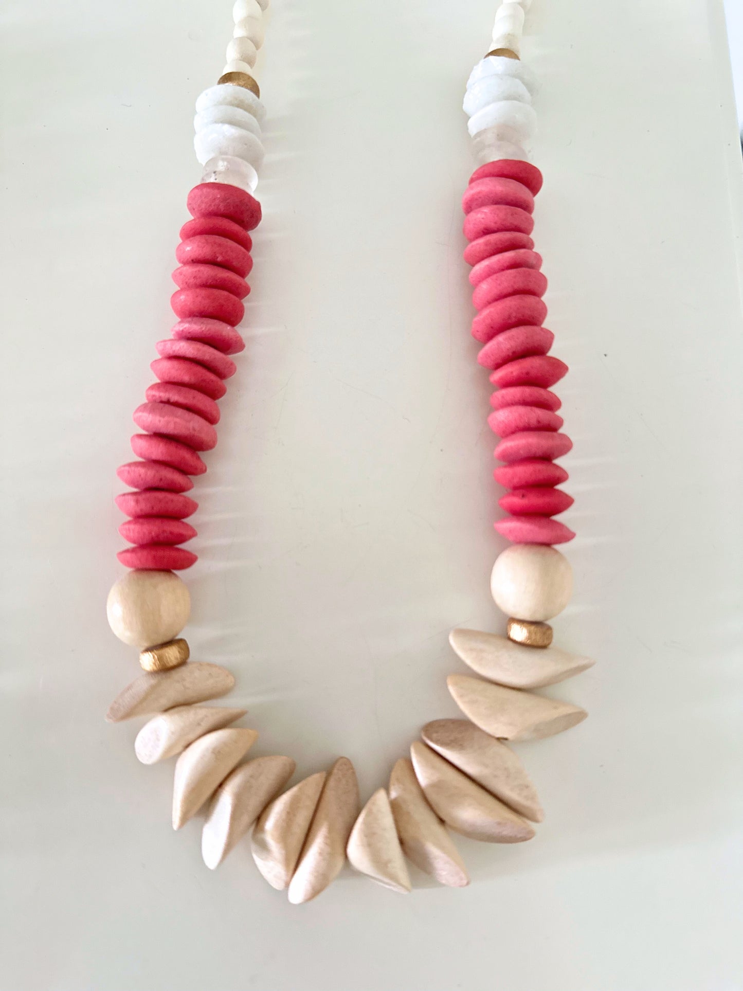 Saltwater Long Beaded Statement Necklace