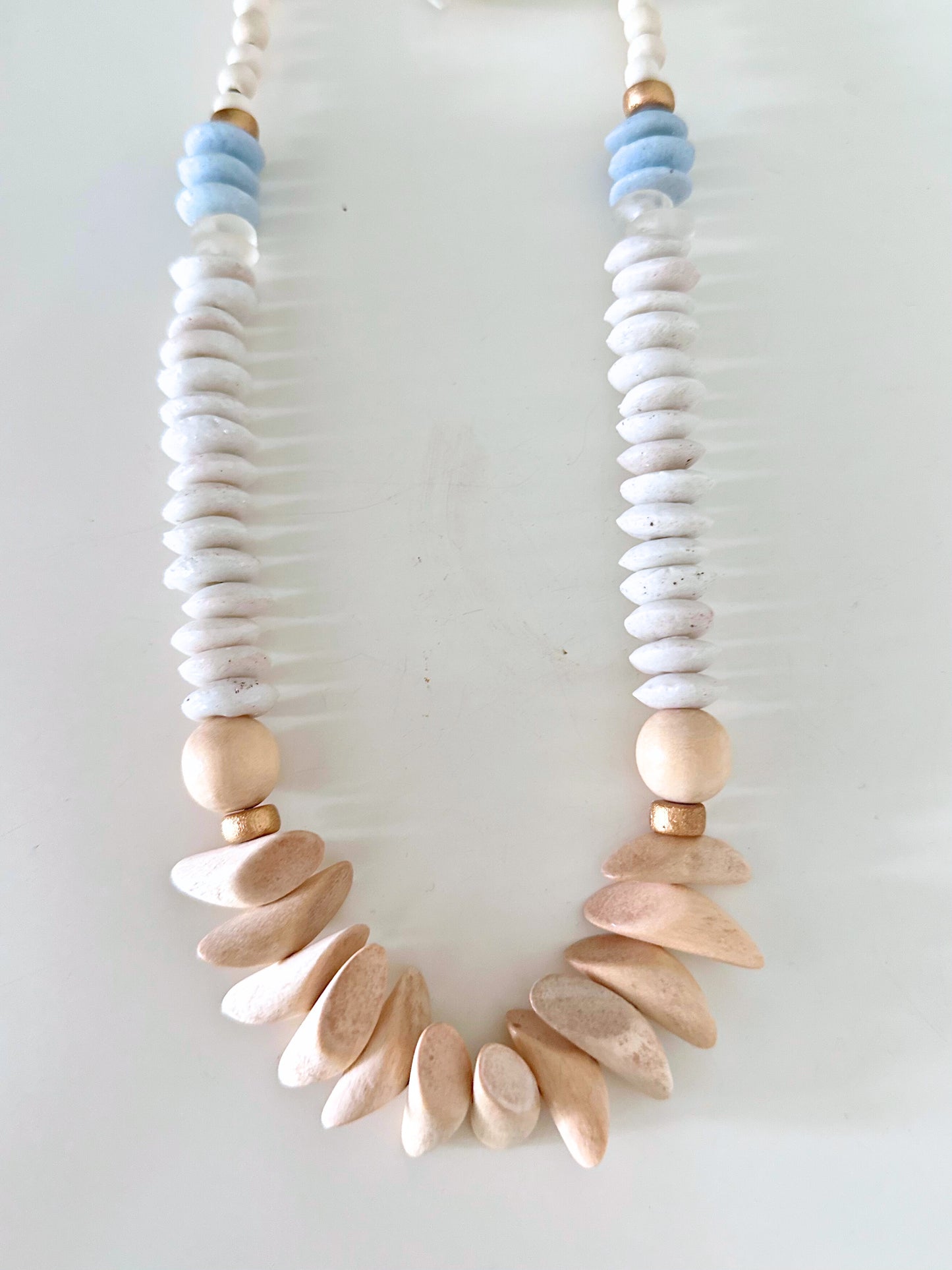 Saltwater Long Beaded Statement Necklace
