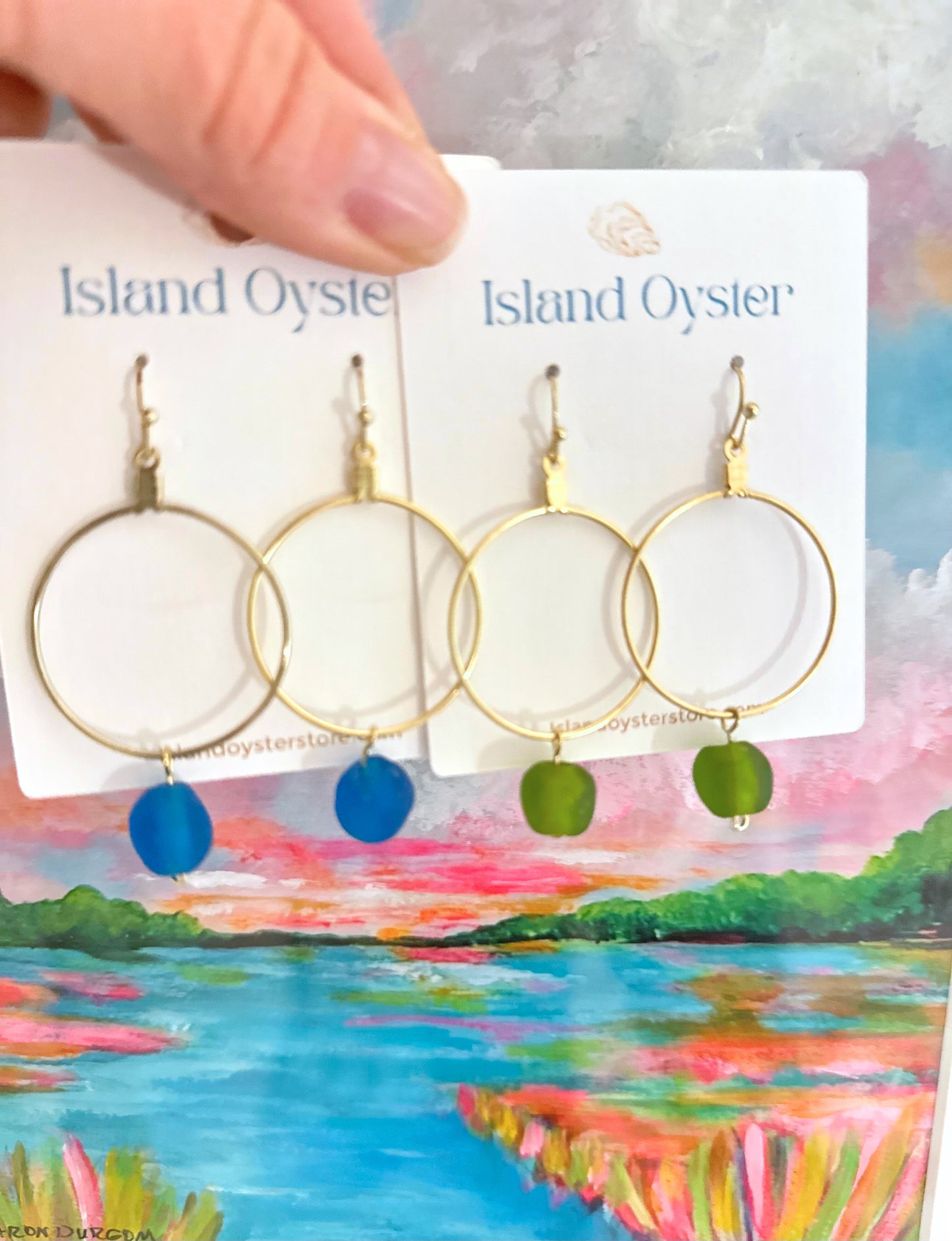 Simply Sea Glass Earrings / 3 Colors