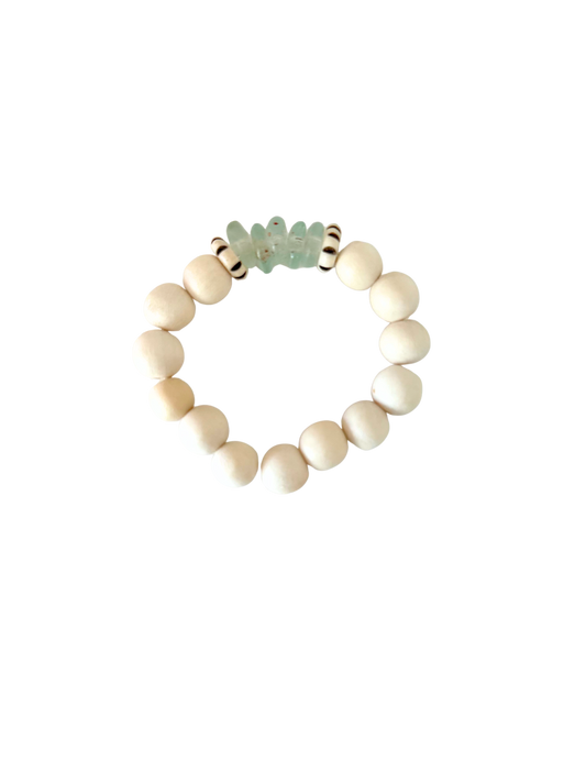 Clear Sea Glass Bracelet